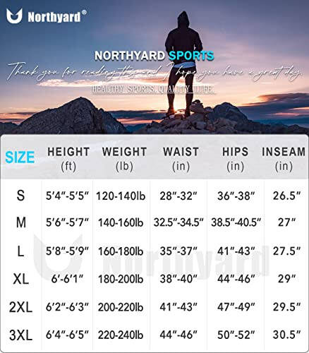 NORTHYARD Erkaklar Atletik Yugurish Shimlari Yengil Mashg'ulot Joggerlari Tez Quriydigan Sport Zal Shimlari Faol Sport Trek Mashg'uloti - 6