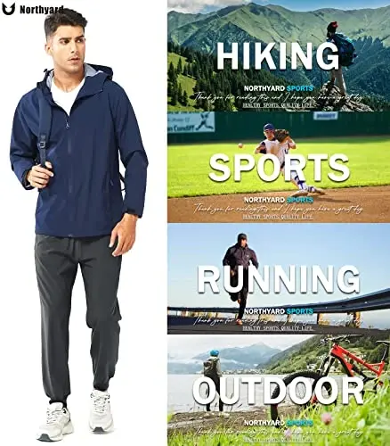 NORTHYARD erkaklar sport bilan shug'ullanish uchun yengil yugurish shimlar Tez quriydigan sport zalida mashq qilish uchun sport shimlari Faol sport trenirovkasi uchun - 6