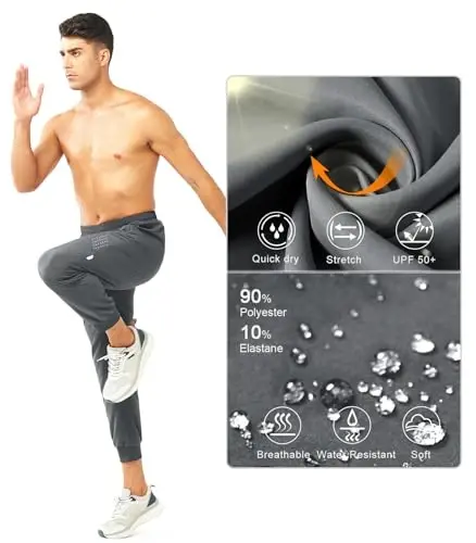 NORTHYARD erkaklar sport bilan shug'ullanish uchun yugurish shimlari Yengil mashq joggerlari Tez quriydigan sport zalida sport shimlari Faol sport yo'lakchasi - 5
