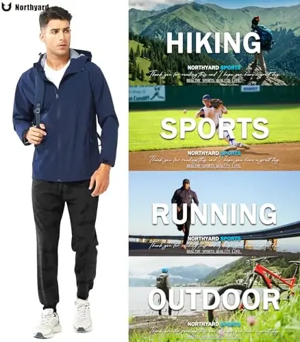 NORTHYARD erkaklar sport yugurish shimlar Yengil mashg'ulot joggerlari Tez quriydigan sport zalida sport shimlari Faol sport yo'lida mashq qilish - 6
