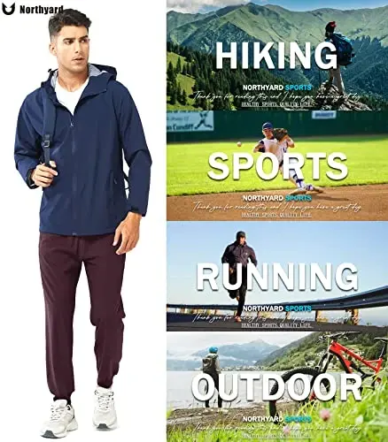 NORTHYARD erkaklar sport yugurish shimlari Yengil mashg'ulot jiggerlari Tez quriydigan sport zalida sport shimlar Faol sport trek bo'yicha mashg'ulotlar - 6