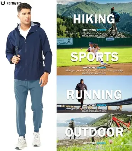 NORTHYARD erkaklar sport yugurish shimlari Yengil mashg'ulot joggerlari Tez quriydigan sport zalida sport shimlari Faol sport trek bo'yicha mashg'ulotlar - 6
