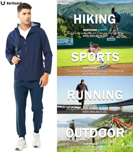 NORTHYARD erkaklar uchun sport yugurish shimlar Yengil mashg'ulot joggerlari Tez quriydigan sport zalida sport shimlari Faol sport yo'lida mashq qilish - 6