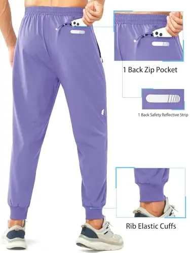 NORTHYARD Erkek Atletik Koşu Eşofman Altı Hafif Hızlı Kuruyan Jogger Spor Salonu | Antrenman, Koşu, İdman, Yürüyüş, Spor, Fermuarlı Cepler, Nefes Alabilir, UPF 50+, Nemi Emen, Elastik Bel, Reflektif Şeritler - 2
