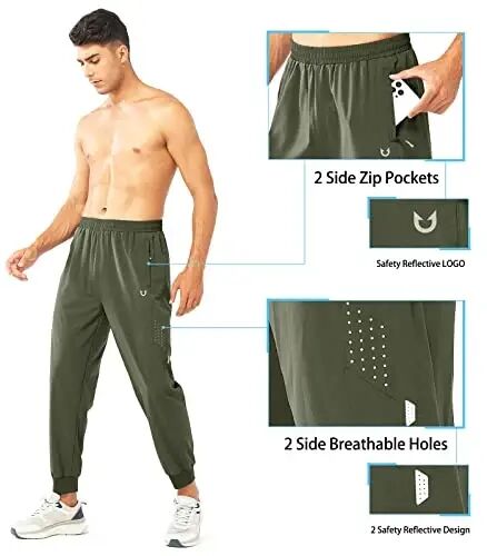 NORTHYARD Men's Athletic Running Pants Lightweight Workout Joggers Quick Dry Gym Sweatpants Active Sports Track Training - 3