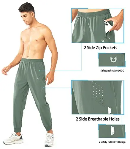 NORTHYARD Men's Athletic Running Pants Lightweight Workout Joggers Quick Dry Gym Sweatpants Active Sports Track Training - 3