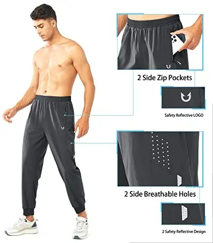 NORTHYARD Men's Athletic Running Pants Lightweight Workout Joggers Quick Dry Gym Sweatpants Active Sports Track Training - 3