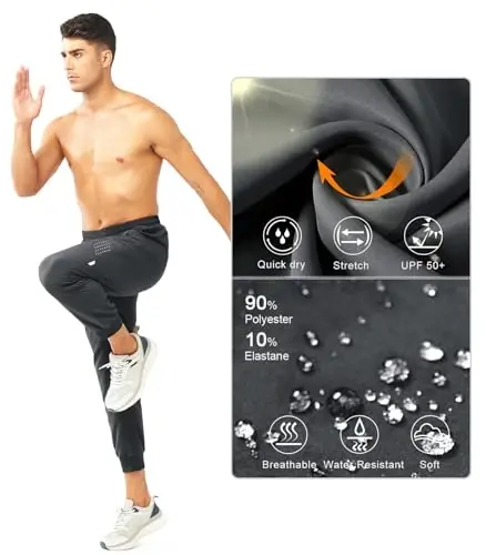 NORTHYARD Men's Athletic Running Pants Lightweight Workout Joggers Quick Dry Gym Sweatpants Active Sports Track Training - 5