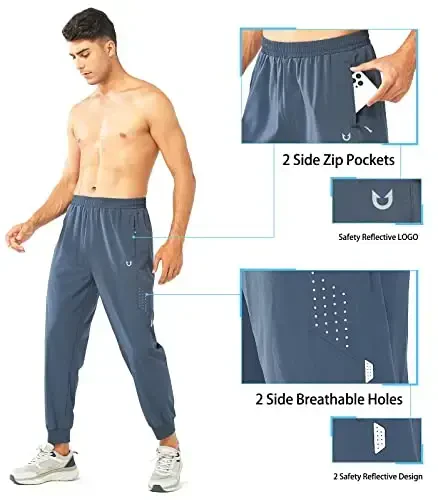 NORTHYARD Men's Athletic Running Pants Lightweight Workout Joggers Quick Dry Gym Sweatpants Active Sports Track Training - 3
