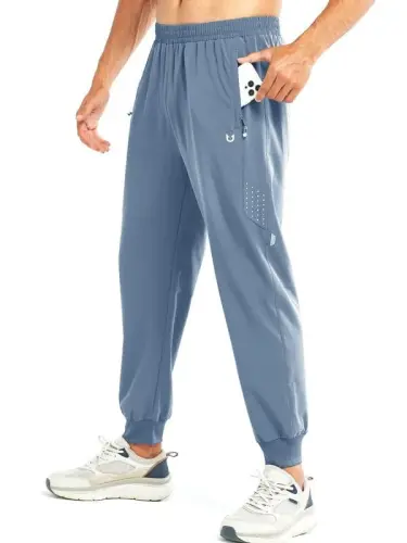 NORTHYARD Men's Athletic Running Pants Lightweight Quick-Dry Joggers Gym | Workout,Jogging,Training,Hiking,Sports,Zipper Pockets,Breathable,UPF 50+,Moisture-wicking,Elastic Waist,Reflective Strips 