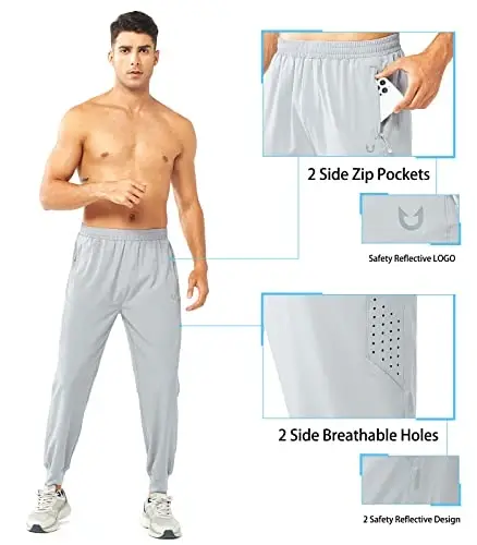 NORTHYARD Men's Athletic Running Pants Lightweight Workout Joggers Quick Dry Gym Sweatpants Active Sports Track Training - 3
