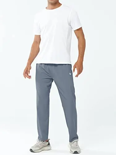 NORTHYARD Men's Athletic Pants Running Workout Joggers Lightweight Gym Jogging Track Casual Sweatpants with Zipper Pockets - 5