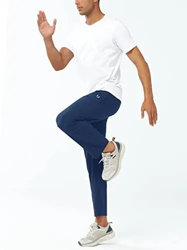 NORTHYARD Men's Athletic Pants Running Workout Joggers Lightweight Gym Jogging Track Casual Sweatpants with Zipper Pockets - 5