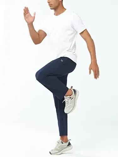 NORTHYARD Men's Athletic Pants Running Workout Joggers Lightweight Gym Jogging Track Casual Sweatpants with Zipper Pockets - 3