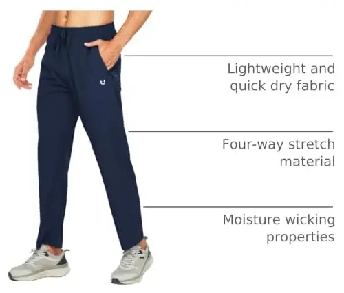 NORTHYARD Men's Athletic Pants Running Workout Gym Lightweight Quick Dry | Track Jogging Casual Sweatpants Sports, Zipper Pockets, Elastic Waist, Breathable, 4-Way Stretch, Cooling, Reflective Strips 
