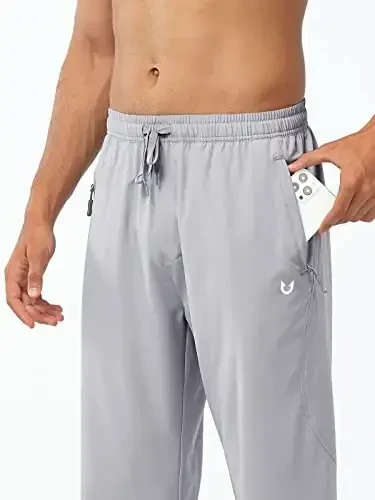 NORTHYARD Men's Athletic Pants Running Workout Joggers Lightweight Gym Jogging Track Casual Sweatpants with Zipper Pockets - MODAZONE (1)