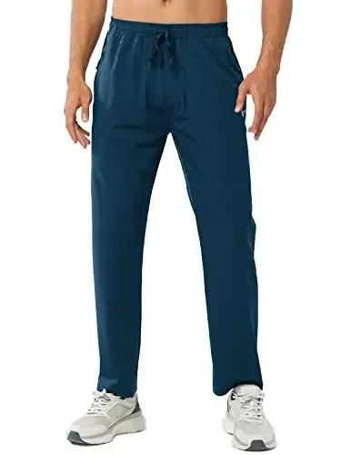 NORTHYARD Men's Athletic Pants Running Workout Joggers Lightweight Gym Jogging Track Casual Sweatpants with Zipper Pockets - 4