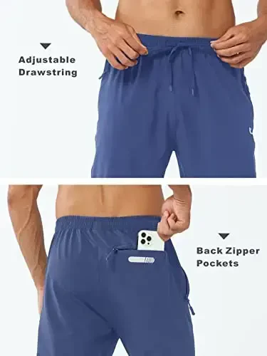 NORTHYARD Men's Athletic Pants Running Workout Joggers Lightweight Gym Jogging Track Casual Sweatpants with Zipper Pockets - 5