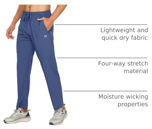 NORTHYARD Men's Athletic Pants Running Workout Gym Lightweight Quick Dry | Track Jogging Casual Sweatpants Sports, Zipper Pockets, Elastic Waist, Breathable, 4-Way Stretch, Cooling, Reflective Strips 
