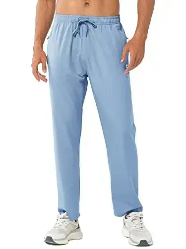 NORTHYARD Men's Athletic Pants Running Workout Joggers Lightweight Gym Jogging Track Casual Sweatpants with Zipper Pockets - 4