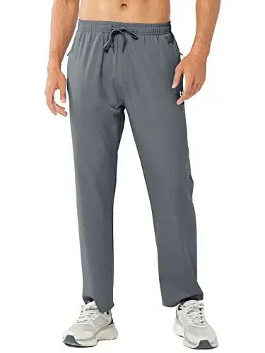 NORTHYARD Men's Athletic Pants Running Workout Joggers Lightweight Gym Jogging Track Casual Sweatpants with Zipper Pockets - 4