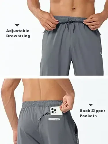 NORTHYARD Men's Athletic Pants Running Workout Joggers Lightweight Gym Jogging Track Casual Sweatpants with Zipper Pockets - 6