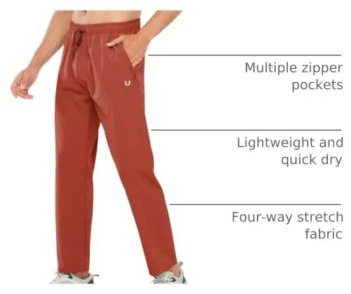 NORTHYARD Men's Athletic Pants Running Workout Gym Lightweight Quick Dry | Track Jogging Casual Sweatpants Sports, Zipper Pockets, Elastic Waist, Breathable, 4-Way Stretch, Cooling, Reflective Strips - 4