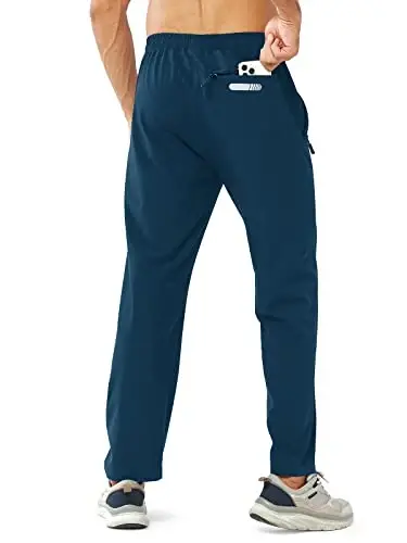 NORTHYARD Men's Athletic Pants Running Workout Gym Lightweight Quick Dry | Track Jogging Casual Sweatpants Sports, Zipper Pockets, Elastic Waist, Breathable, 4-Way Stretch, Cooling, Reflective Strips - 2