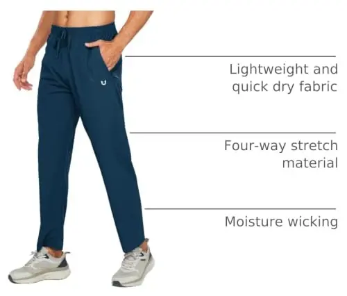 NORTHYARD Men's Athletic Pants Running Workout Gym Lightweight Quick Dry | Track Jogging Casual Sweatpants Sports, Zipper Pockets, Elastic Waist, Breathable, 4-Way Stretch, Cooling, Reflective Strips - 4
