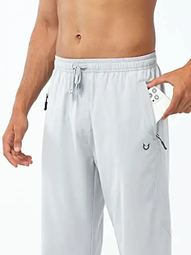NORTHYARD Men's Athletic Pants Running Workout Gym Lightweight Quick Dry | Track Jogging Casual Sweatpants Sports, Zipper Pockets, Elastic Waist, Breathable, 4-Way Stretch, Cooling, Reflective Strips - 3