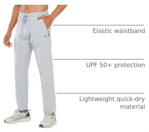 NORTHYARD Men's Athletic Pants Running Workout Gym Lightweight Quick Dry | Track Jogging Casual Sweatpants Sports, Zipper Pockets, Elastic Waist, Breathable, 4-Way Stretch, Cooling, Reflective Strips - 4