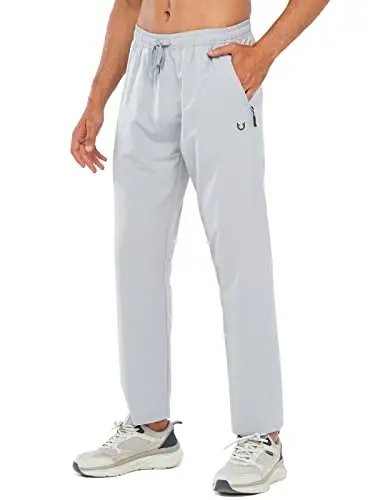 NORTHYARD Men's Athletic Pants Running Workout Gym Lightweight Quick Dry | Track Jogging Casual Sweatpants Sports, Zipper Pockets, Elastic Waist, Breathable, 4-Way Stretch, Cooling, Reflective Strips 