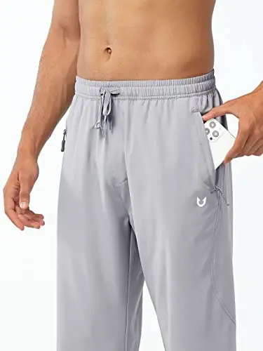 NORTHYARD Men's Athletic Pants Running Workout Gym Lightweight Quick Dry | Track Jogging Casual Sweatpants Sports, Zipper Pockets, Elastic Waist, Breathable, 4-Way Stretch, Cooling, Reflective Strips - 3