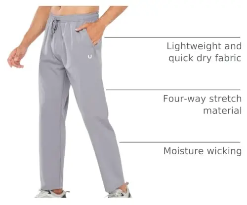 NORTHYARD Men's Athletic Pants Running Workout Gym Lightweight Quick Dry | Track Jogging Casual Sweatpants Sports, Zipper Pockets, Elastic Waist, Breathable, 4-Way Stretch, Cooling, Reflective Strips - 4