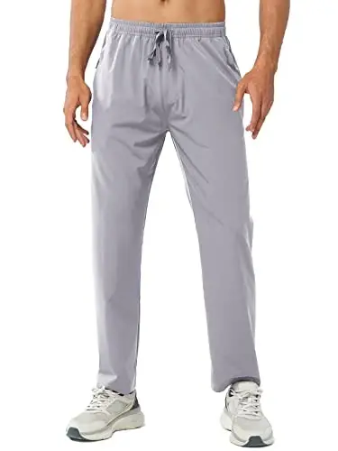 NORTHYARD Men's Athletic Pants Running Workout Gym Lightweight Quick Dry | Track Jogging Casual Sweatpants Sports, Zipper Pockets, Elastic Waist, Breathable, 4-Way Stretch, Cooling, Reflective Strips - 5