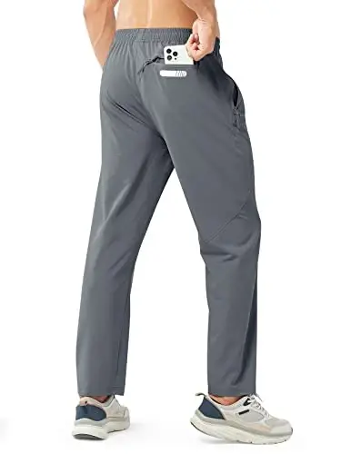 NORTHYARD Men's Athletic Pants Running Workout Gym Lightweight Quick Dry | Track Jogging Casual Sweatpants Sports, Zipper Pockets, Elastic Waist, Breathable, 4-Way Stretch, Cooling, Reflective Strips - NORTHYARD (1)