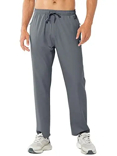 NORTHYARD Men's Athletic Pants Running Workout Gym Lightweight Quick Dry | Track Jogging Casual Sweatpants Sports, Zipper Pockets, Elastic Waist, Breathable, 4-Way Stretch, Cooling, Reflective Strips - 5