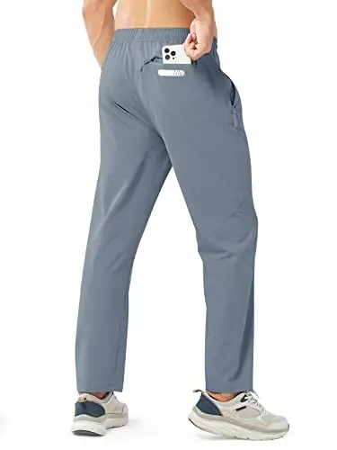 NORTHYARD Men's Athletic Pants Running Workout Gym Lightweight Quick Dry | Track Jogging Casual Sweatpants Sports, Zipper Pockets, Elastic Waist, Breathable, 4-Way Stretch, Cooling, Reflective Strips - NORTHYARD (1)