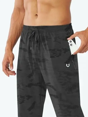 NORTHYARD Men's Athletic Pants Running Workout Gym Lightweight Quick Dry | Track Jogging Casual Sweatpants Sports, Zipper Pockets, Elastic Waist, Breathable, 4-Way Stretch, Cooling, Reflective Strips - 3