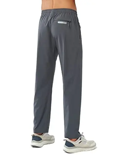 NORTHYARD Men's Athletic Pants Running Workout Gym Lightweight Quick Dry | Track Jogging Casual Sweatpants Sports, Zipper Pockets, Elastic Waist, Breathable, 4-Way Stretch, Cooling, Reflective Strips - NORTHYARD (1)