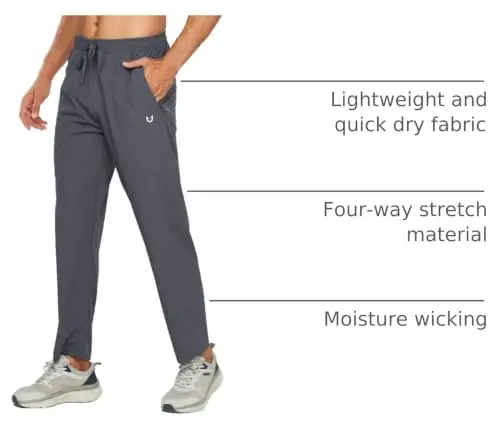 NORTHYARD Men's Athletic Pants Running Workout Gym Lightweight Quick Dry | Track Jogging Casual Sweatpants Sports, Zipper Pockets, Elastic Waist, Breathable, 4-Way Stretch, Cooling, Reflective Strips - 4