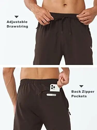 NORTHYARD Men's Athletic Pants Running Workout Joggers Lightweight Gym Jogging Track Casual Sweatpants with Zipper Pockets - 6