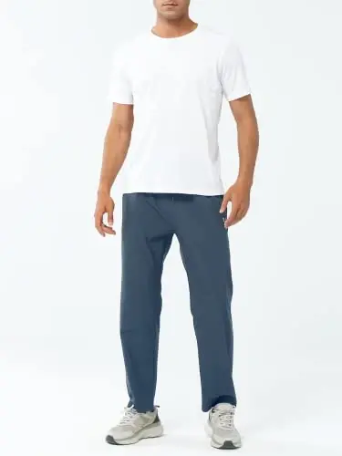 NORTHYARD Men's Athletic Pants Running Workout Joggers Lightweight Gym Jogging Track Casual Sweatpants with Zipper Pockets - 6
