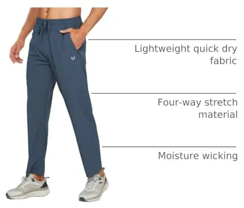 NORTHYARD Men's Athletic Pants Running Workout Joggers Lightweight Gym Jogging Track Casual Sweatpants with Zipper Pockets 
