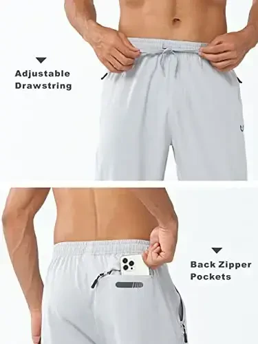 NORTHYARD Men's Athletic Pants Running Workout Joggers Lightweight Gym Jogging Track Casual Sweatpants with Zipper Pockets - 6
