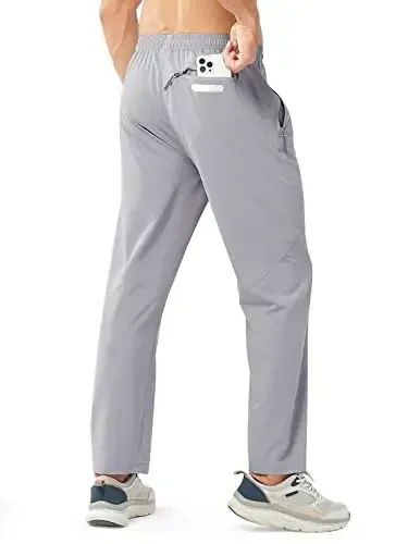 NORTHYARD Men's Athletic Pants Running Workout Joggers Lightweight Gym Jogging Track Casual Sweatpants with Zipper Pockets - 3