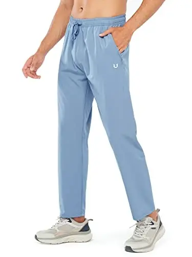 NORTHYARD Men's Athletic Pants Running Workout Joggers Lightweight Gym Jogging Track Casual Sweatpants with Zipper Pockets - 1