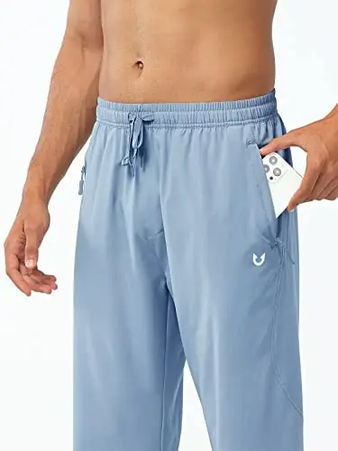 NORTHYARD Men's Athletic Pants Running Workout Joggers Lightweight Gym Jogging Track Casual Sweatpants with Zipper Pockets - 2