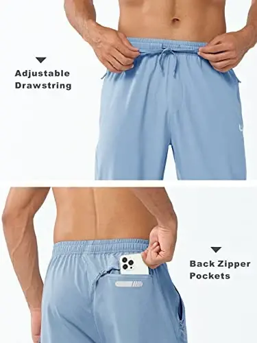 NORTHYARD Men's Athletic Pants Running Workout Joggers Lightweight Gym Jogging Track Casual Sweatpants with Zipper Pockets - 6