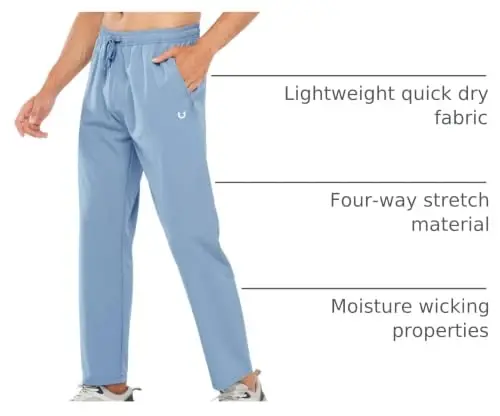 NORTHYARD Men's Athletic Pants Running Workout Joggers Lightweight Gym Jogging Track Casual Sweatpants with Zipper Pockets 